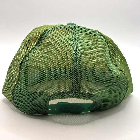 Vtg 80s Keleny's Top Soil Madison, WI Snapback Trucker Rope Hat Green Mesh Back - Picture 4 of 9